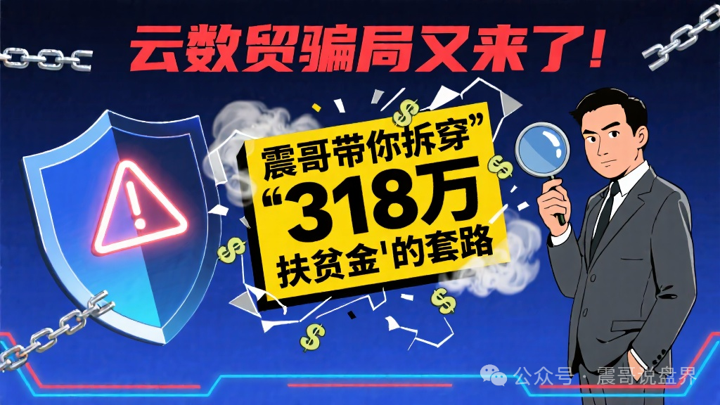 【云数贸】骗局又来了！拆穿＂318万扶贫金＂的套路！