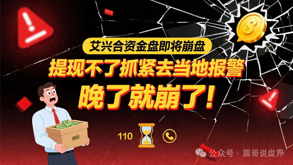 【艾兴合】资金盘即将崩盘，提现不了抓紧去当地报警，晚了就崩了！