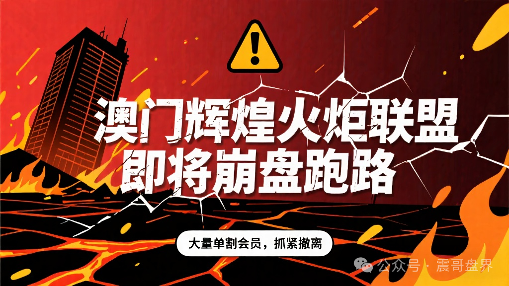 【澳门辉煌火炬联盟】即将崩盘跑路,大量单割会员,抓紧撤离!