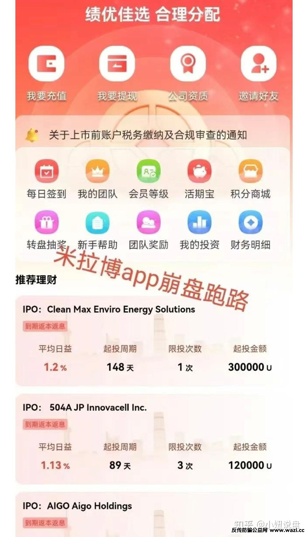 揭秘资金盘骗局【米拉博】高收益幻梦下的资本陷阱！