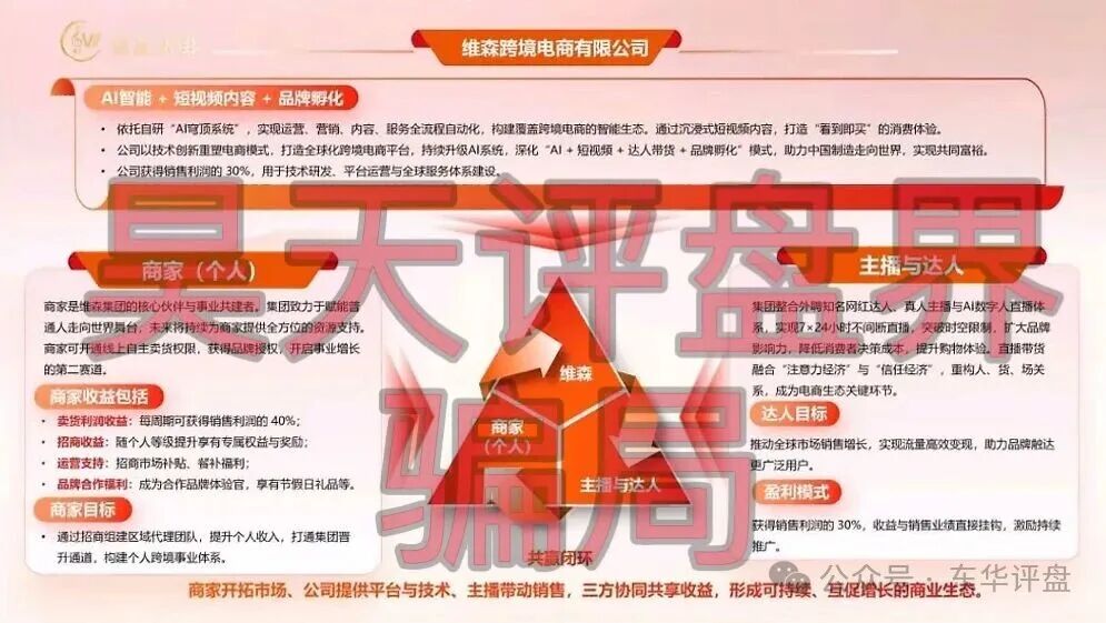 维森跨境电商有限公司（维森集团）又一个冒充跨境电商的分红类资金盘骗局，远离！